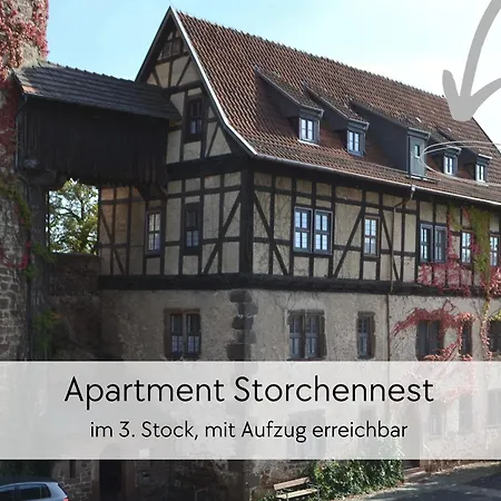 Storchennest - Scandi Style - In Der Historischen Hinterburg - Mit Aufzug, Parkplatz & Garten - Nahe Fulda Und Bad Hersfeld Apartmán